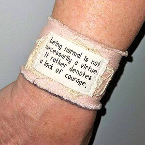 Pink Bracelet Wide Cuff Practical Magic Quote Jewelry Witchy Inspirational Gift
